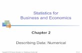 Statistics for Business and Economics - Faculty and …faculty.arts.ubc.ca/hkasahara/Econ325/325_chap02.pdfStatistics for Business and Economics Chapter 2 Describing Data: Numerica