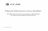 Ethical Dilemmas Case Studies - Corporate · PDF fileEthical Dilemmas Case Studies . ... but recent well-publicised events have certainly raised your ... there is little doubt that