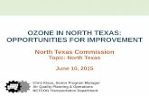 OZONE IN NORTH TEXAS: OPPORTUNITIES FOR · PDF fileOZONE IN NORTH TEXAS: OPPORTUNITIES FOR IMPROVEMENT North Texas Commission ... Oil & Gas Production & Drilling 19 tpd (5%) ... Option