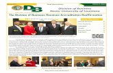 The Division of Business Receives Accreditation · PDF fileThe Division of Business Receives Accreditation Reaffirmation ... report every two years to show it is executing it plans