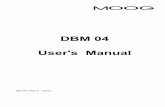 DBM04 User's Manual - Moog Inc. · PDF fileUser's Manual GB-4517 Rev.9 - Oct/01. DBM 04 - USER'S MANUAL Rev. Date Description Updated Pages 0 Sept/96 Initial Release 1 25/Nov/96 Add