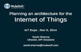 Planning an architecture for the Internet of Thingsdw.connect.sys-con.com/session/2645/Sumit_Sharma .pdf · Planning an architecture for the Internet of Things Sumit Sharma Director,