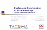Current Issues and Concerns - Home - Ontario Building  · PDF file · 2012-10-23of Farm Buildings: ... National Farm Building Code of Canada . ... Fire Safety Spatial Separation