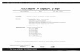 Alexander Melnikov, piano - The Friends of Chamber · PDF filee riend o aer Mi nore nore the muriel mcbrien kauffman master pianists series Alexander Melnikov, piano Friday, March
