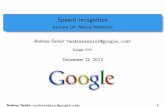 Lecture 14: Neural Networks Andrew Senior