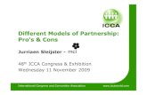Different Models of Partnership: Pro's & Cons - Different Models of... · International Congress and Convention Association Different models of partnership: Pro's & Cons Agenda: •A