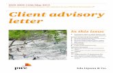 Client Advisory Letter (May 2013) - PwC · PDF fileAgencies licensed and accredited by the DSWD to ... procedure will render the letter of protest, request for reinvestigation or reconsideration