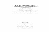 HAZARDOUS MATERIALS TRANSPORTATION POLICY and PROCEDURES · PDF fileHAZARDOUS MATERIALS TRANSPORTATION POLICY and PROCEDURES ... Hazardous Materials Transportation Policy ... of Hazardous