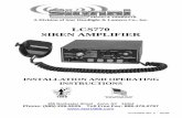 LCS770 SIREN AMPLIFIER - Darley · PDF fileLighting Wiring Diagram 10 OPERATION 11-13 LIGHT SLIDE SWITCH 11 ... The LCS770 Siren Amplifier is a premium 200W unit designed ... utilizes