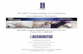 PCAB Compounding Accreditation Accreditation · PDF filePCAB® Compounding Accreditation Accreditation Summary ... compounding pharmacy 2921 W. MacArthur Blvd., Ste.142 ... The medicine