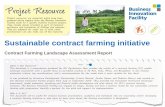 Sustainable contract farming initiative - Business · PDF file · 2015-07-27Sustainable contract farming initiative ... –Contract farming is not widely practiced or adopted in Bangladesh