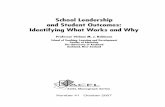 School Leadership and Student Outcomes: Identifying · PDF fileSchool Leadership and Student Outcomes: Identifying What Works and Why 3 Foreword This Monograph is the ACEL William