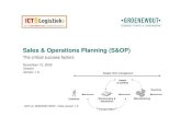 Sales & Operations Planning (S&OP) - Groenewout · PDF fileSales & Operations Planning (S&OP) ... Supply Planning Review production capacity and ability ... 100 85 85 115 110 105 90