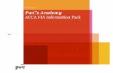 PwC’s Academy ACCA FIA Information Pack · PDF fileF2. Management Accounting P2. ... ACCA boot camps consist of full mock exams under exam conditions. ... study text and question