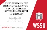 USING RUBRICS IN THE IMPLEMENTATION OF 21ST …sacscoc.org/2017siflash/2017 SI All Handouts/Carolynn Berry - Using... · MUS 1307 Psychology of Music 3 Scientific Literacy ... What