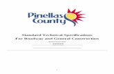 SPECIFICATIONS FOR ROADWAY AND - Pinellas … SPECIFICATIONS FOR ROADWAY AND GENERAL CONSTRUCTION 1-0100 Measurement and Payment The items of work and the pay item numbers specified