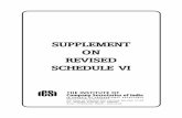 SUPPLEMENT ON REVISED SCHEDULE VI - ICSI - The … ON REVISED... · SUPPLEMENT ON REVISED SCHEDULE VI. ... • The revised schedule prescribes a vertical format for presentation of