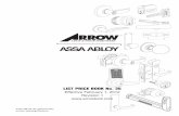 ASSA ABLOY, the global leader - arrowlock.com PRICE BOOK No. 26 Effective February 1, 2012 Revision 1 ASSA ABLOY, the global leader in door opening ... Arrow Lock & Door Hardware …