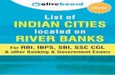 List of INDIAN CITIESdownload.oliveboard.in/pdf/List of Indian Cities located...LIST OF INDIAN CITIES LOCATED ON RIVER BANKS Volume 1(2017) 6 oliveboard Tamil Nadu Uttar Pradesh RIVER