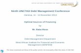 Ninth UNCTAD Debt Management Conferenceunctad.org/divs/gds/dmfas/what/Documents/2013_Panel5.Musa.pdf · Ninth UNCTAD Debt Management Conference ... faced with temporary liquidity