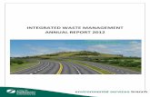 INTEGRATED WASTE MANAGEMENT ANNUAL REPORT 2012 · PDF fileINTEGRATED WASTE MANAGEMENT ANNUAL REPORT 2012 ... Average annual costs for solid waste management services in ... under a