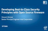 Developing Best-In-Class Security Principles with ... - … - SF15...Senior Principal Engineer Intel Corporation STTS003. 2 ... (DIMMs, DRAM) Init ... STTS003 Developing Best-in-Class