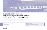 Sustainable hydropower and carbon financepubs.iied.org/pdfs/17580IIED.pdf · Sustainable hydropower and carbon finance Marek Soanes, Jamie Skinner and Lawrence Haas Issue Paper March