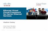 Ethernet Virtual Circuit Framework for Carrier …palo/Rozne/cisco-expo-2009/Presentation...Ethernet Virtual Circuit Framework for Carrier Ethernet Services Vladimir Settey Cisco Expo