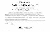 Electric Mini-Boiler - Electro Industries · PDF fileElectric Mini-Boiler ... Note: This product meets the requirements of the ASME Boiler and Pressure Vessel Code. Drawings: BX305