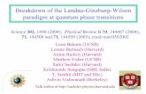 Breakdown of the Landau-Ginzburg-Wilson …qpt.physics.harvard.edu/talks/harvard2005.pdfBreakdown of the Landau-Ginzburg-Wilson paradigm at quantum phase transitions Science 303, 1490