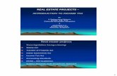 REAL ESTATE PROJECTS -  · PDF fileReal estate projects ... Computation of income 4 Business income v. Capital Gains ... Business income v. Capital Gains Tests for determination