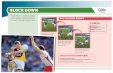 BLOCK DOWN - Gaelic Athletic Associationlearning.gaa.ie/sites/default/files/Coach/Files/Block Down... · BLOCK DOWN KEY TEACHING POINTS The Block Down is a tackling technique used