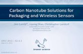 Carbon Nanotube Solutions for Packaging and … Nanotube Solutions for Packaging and Wireless Sensors Jim Lamb*, Liyong Diao, Christopher Landorf Jordan Valley Innovation Center (JVIC)