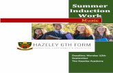 Summer Induction Work - The Hazeley · PDF fileSummer Induction Work Deadline: Monday 12th September The Hazeley Academy ... Rachel Portman, The Duchess: The Duchess and End titles,