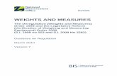 WEIGHTS AND MEASURES - Department for Business, · PDF fileby the weights and measures act 1985 as ... Health and Safety at Work Act 1974 1 Nothing in these ... Inspector of Weights