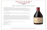 2007 Sonoma Coast Pinot Noir - Williams Selyem · PDF filemouth is filled with flavors of raspberries, truffles, dried cranberries, roasted ... tannins accentuate ripe, wild berry
