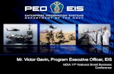 Mr. Victor Gavin, Program Executive Officer, EIS. Victor Gavin, Program Executive Officer, EIS ABOUT US 2 Program Executive Office for Enterprise Information Systems (PEO EIS) We provide
