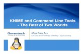 KNIME and Command Line Tools - The Best of Two … Different Views Of A Command Line Node 15 Vertical listing of columns allow sorting by column names Display the “compiled” Unix