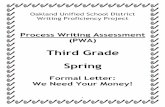Oakland Unified School District Writing Proficiency · PDF fileOakland Unified School District Writing Proficiency Project ... • Topic Sentences ... Some students may need regular