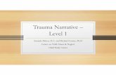 Trauma Narrative - Level 1 - Oklahoma TF-CBToklahomatfcbt.org/.../uploads/2015/04/Trauma-Narrative-Level-1.pdf · Trauma Narrative – Level 1 Amanda ... • Last, the final chapter