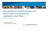 Bioanalyzer Applications for Next-Gen Sequencing:Gen ... · PDF fileBioanalyzer Applications for Next-Gen Sequencing:Gen Sequencing: Updates and Tips March 1st, ... Probe-based sonication