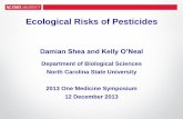 Damian Shea and Kelly O’ · PDF fileDamian Shea and Kelly O’Neal Department of Biological Sciences ... •Case studies: –Very brief summary of DDT –Pyrethroid insecticides