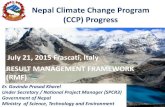Nepal Climate Change Program (CCP) Progress - Climate Investment · PDF file · 2015-10-20Government of Nepal . Ministry of Science, ... report the progress & success at the program