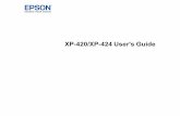XP-420/XP-424 User's Guide - Epson America the Power and Sleep Timer Settings - Windows..... 24 Changing the Power and Sleep Timer Settings - OS X..... 25 Epson Connect Solutions for