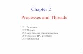 Processes and Threads - Courses | Course Web Pages · PDF file1 Chapter 2 Processes and Threads 2.1 Processes 2.2 Threads 2.3 Interprocess communication 2.4 Classical IPC problems