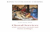 Choral Services - kings.cam.ac.uk reality and the consequences of what was happening exactly 100 years ago. Whether you are a College member, ... Divine Love, by Julian of Norwich.