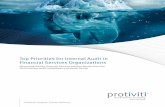 Top Priorities for Internal Audit in Financial Services ... Top Priorities for Internal Audit in Financial Services Organizations Unlocking the Power of Data to Help Manage Risk Finally,
