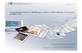Administrative Billings and Collections (ABCO) · PDF fileAdministrative Billings and Collections System ... Administrative Billings and Collections (ABCO) i ... It provides a method
