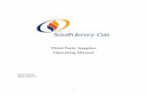 Third Party Supplier Operating Manual - South Jersey Gas · PDF fileThird Party Supplier Operating Manual ... Section 8 TPS Billing Options to Customers Section 9 SJG Purchase of Receivables