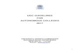 UGC GUIDELINES FOR AUTONOMOUS COLLEGES 2017 · PDF fileUGC GUIDELINES . FOR . AUTONOMOUS COLLEGES . ... • In respect of Engineering/Technical/Management Colleges, ... Colleges and